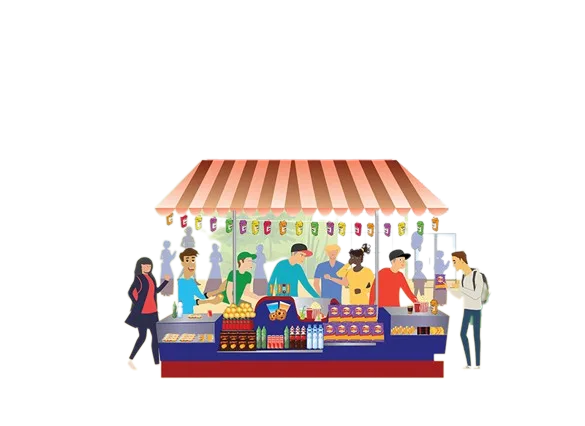 Snack stand illustration